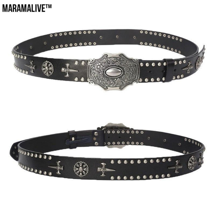 Smooth Buckle Skull Hip Hop Belt Men personality