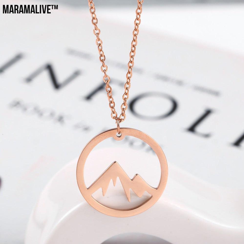 Snow Mountain Pendant Necklace