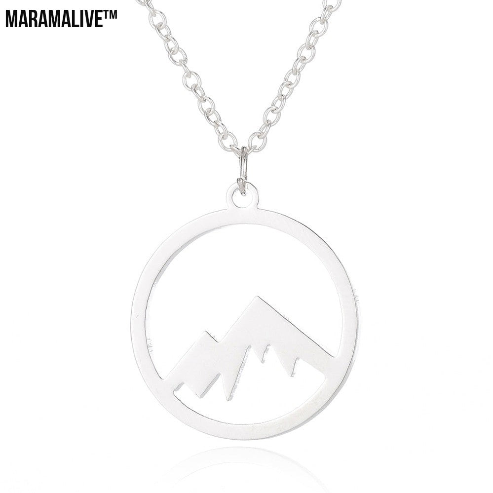 Snow Mountain Pendant Necklace