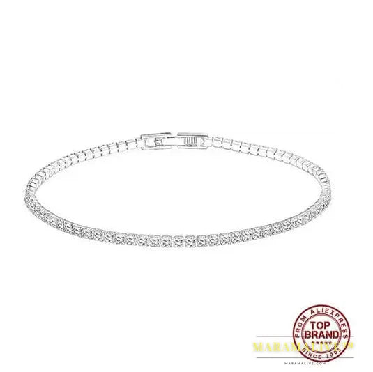 Solid 18K 14K Gold Moissanite Tennis Bracelet for Women D VVS1 Round 925 Sterling Silver Luxury Bracelet for Engagement