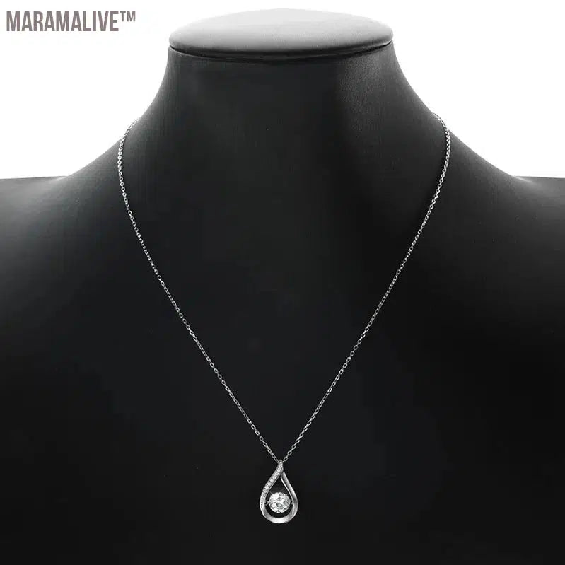 Sparkling Round Cut Moissanite Necklace Pendant - Elegant Jewelry