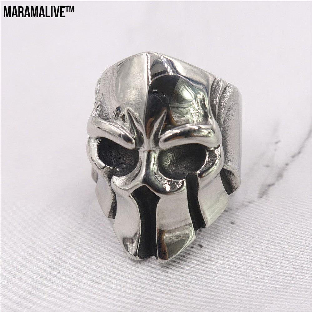 Spartan Warrior Skull Ring - Punk Retro Series