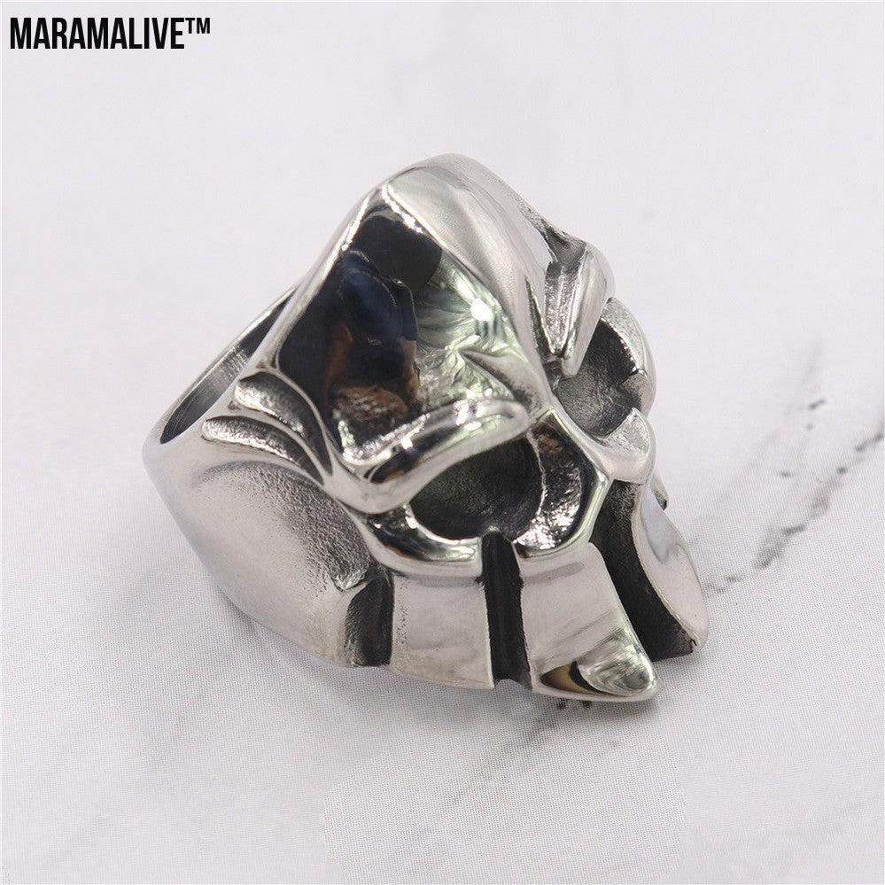 Spartan Warrior Skull Ring - Punk Retro Series