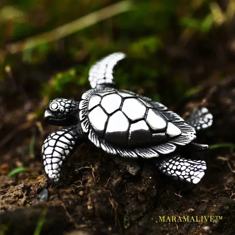 Special Design 316L Stainless Steel Sea Turtle Pendant 3D Men's Pendant Cute Jewelry For Men Women