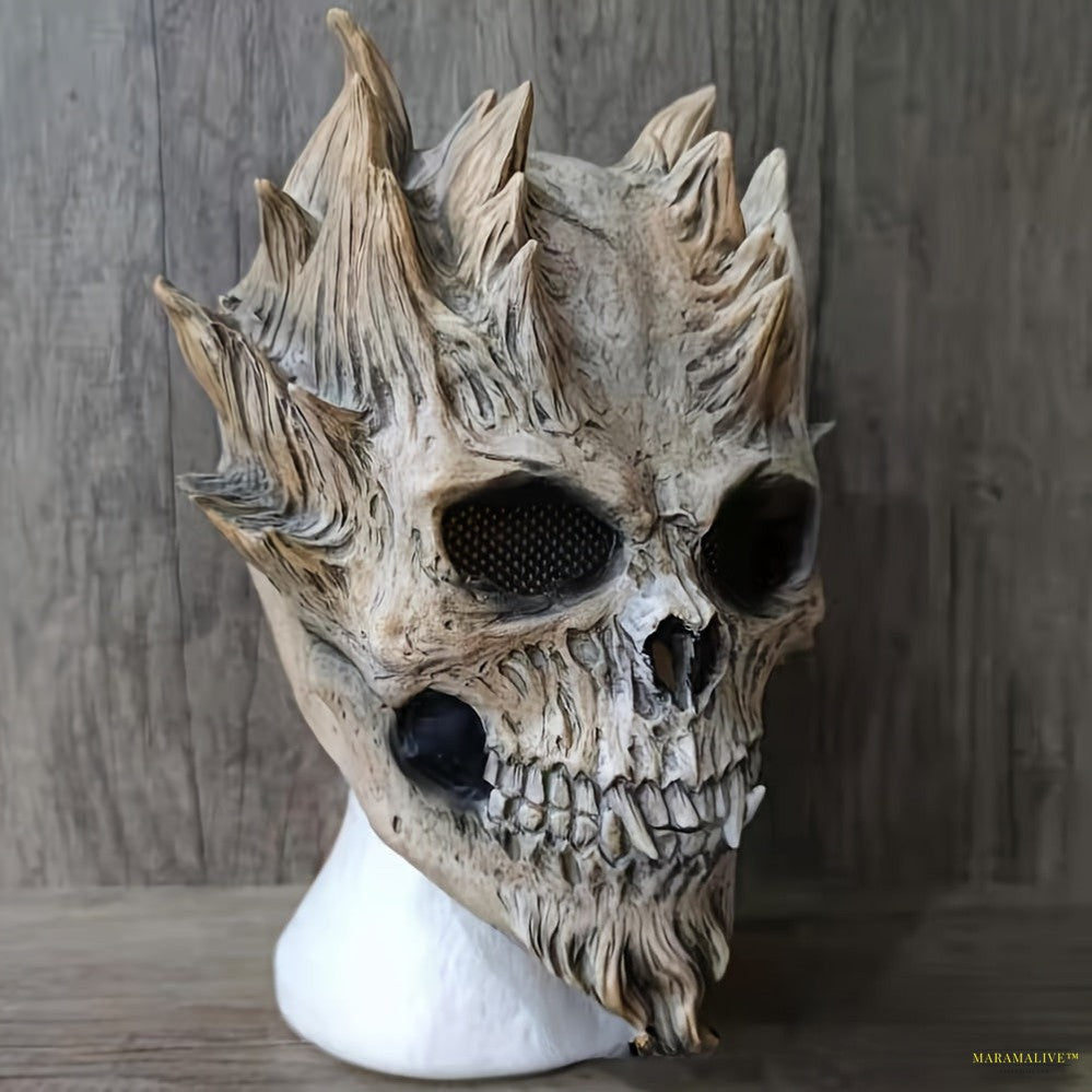 Spiked Teeth Skull Skeleton Mask, Halloween Party Prom Costume