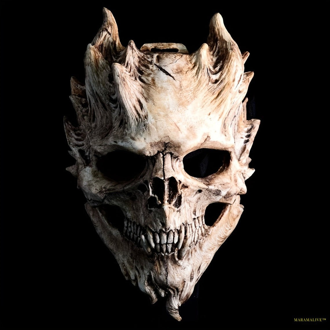 Spiked Teeth Skull Skeleton Mask, Halloween Party Prom Costume