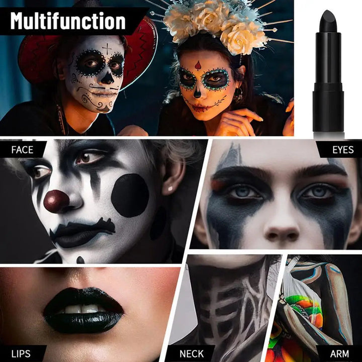 Spooktacular Professional Halloween Makeup Kit - Face & Body Paint, Scar Wax, Fake Scab, Blood & Spatula