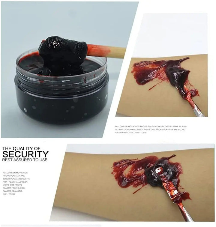 Spooky Halloween Ultra-Realistic Simulation Blood Cos - Vampire Hematopoietic Teeth & Edible Makeup Accessory