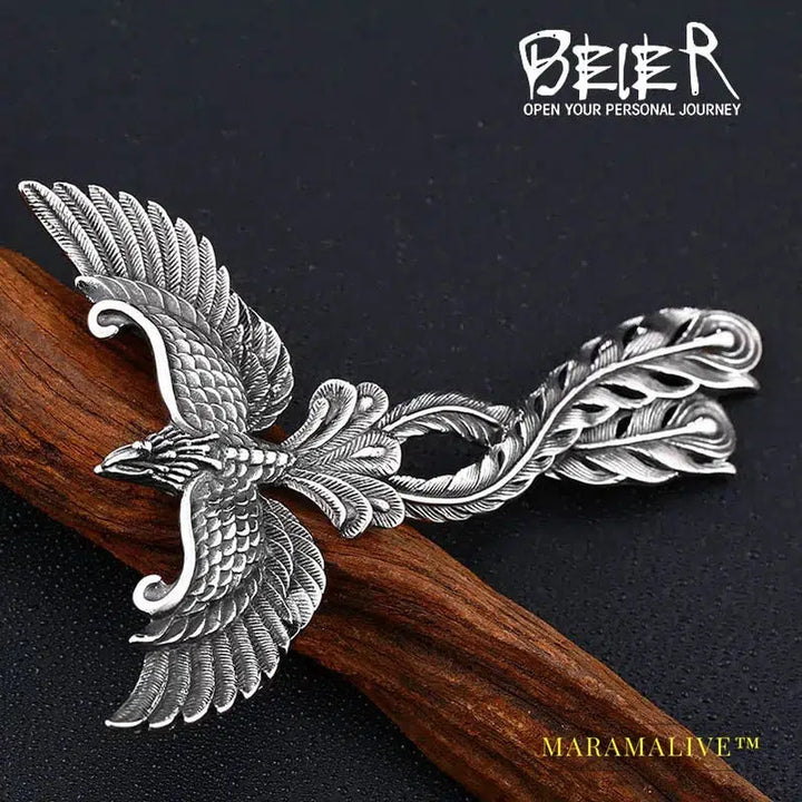 Stainless Steel Charm Phoenix Pendant China Mythological Bir Animal Pendant High-quality Jewelry Gifts