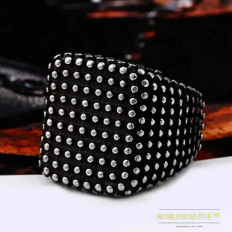 Stainless Steel Gothic Ball Men's Rings Fashion Rock High Quality Jewelry