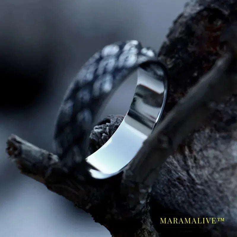 Stainless Steel Men's Ring Mythology Carved Eyes Ring For Men Cool Rock