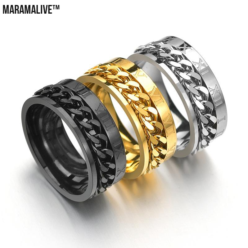 Stainless Steel Personality Men'S Ring