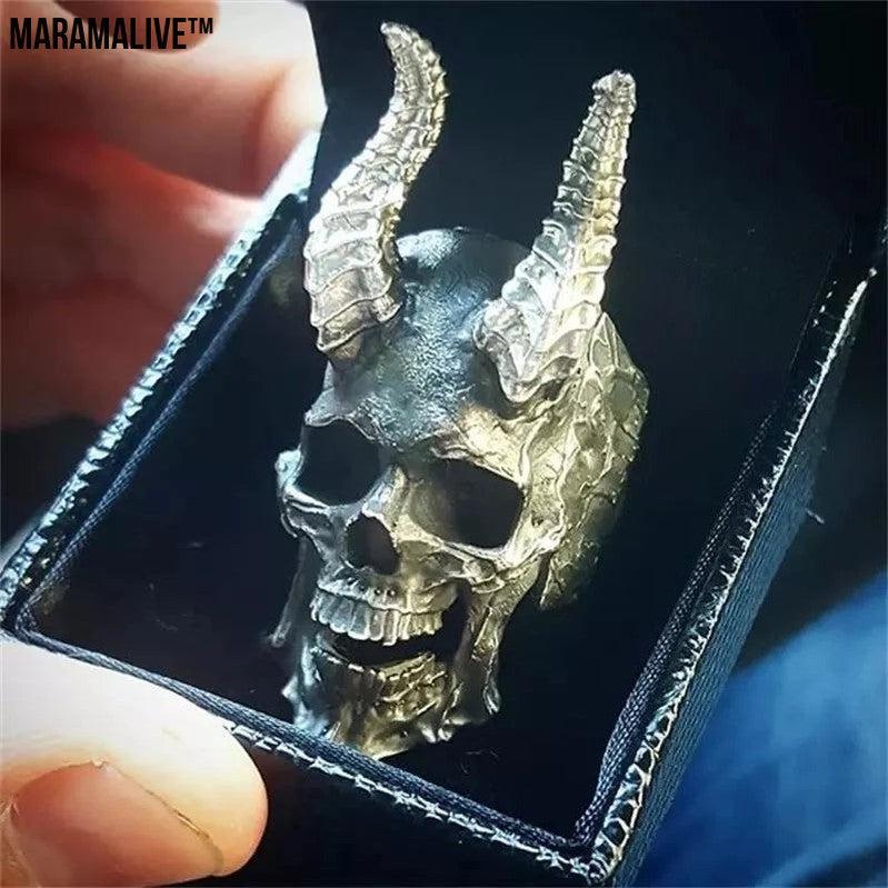 Stainless Steel Skull Titanium Ring - Skull Ring Design