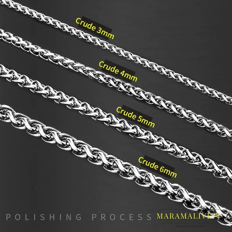 Stainless Steel Trendy Chain Width 3mm/4mm/5mm Necklace Boy Men necklace Chain Silver Colour Fashion Jewelry