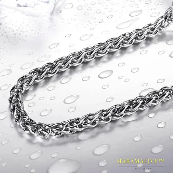 Stainless Steel Trendy Chain Width 3mm/4mm/5mm Necklace Boy Men necklace Chain Silver Colour Fashion Jewelry