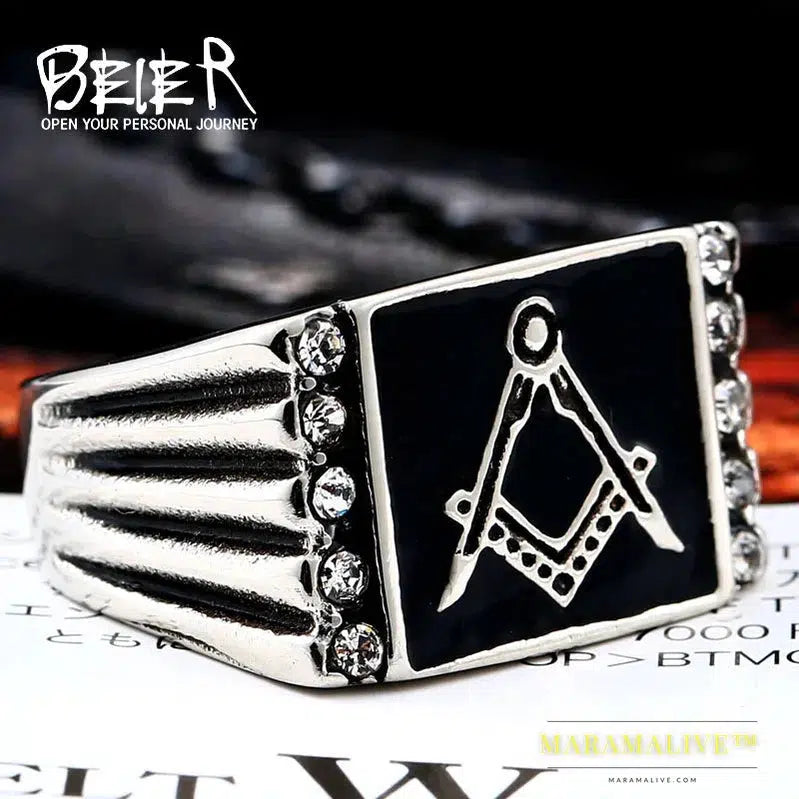 Stainless Steel ring Master Mason Ring Masonic Ring Hot Selling Freemason Signet Ring For Men