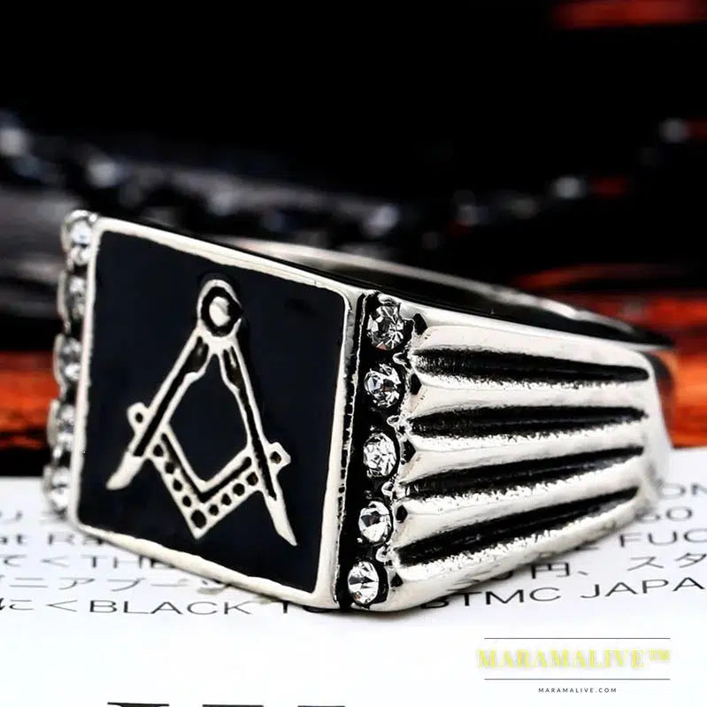 Stainless Steel ring Master Mason Ring Masonic Ring Hot Selling Freemason Signet Ring For Men