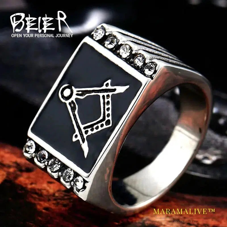 Stainless Steel ring Master Mason Ring Masonic Ring Hot Selling Freemason Signet Ring For Men