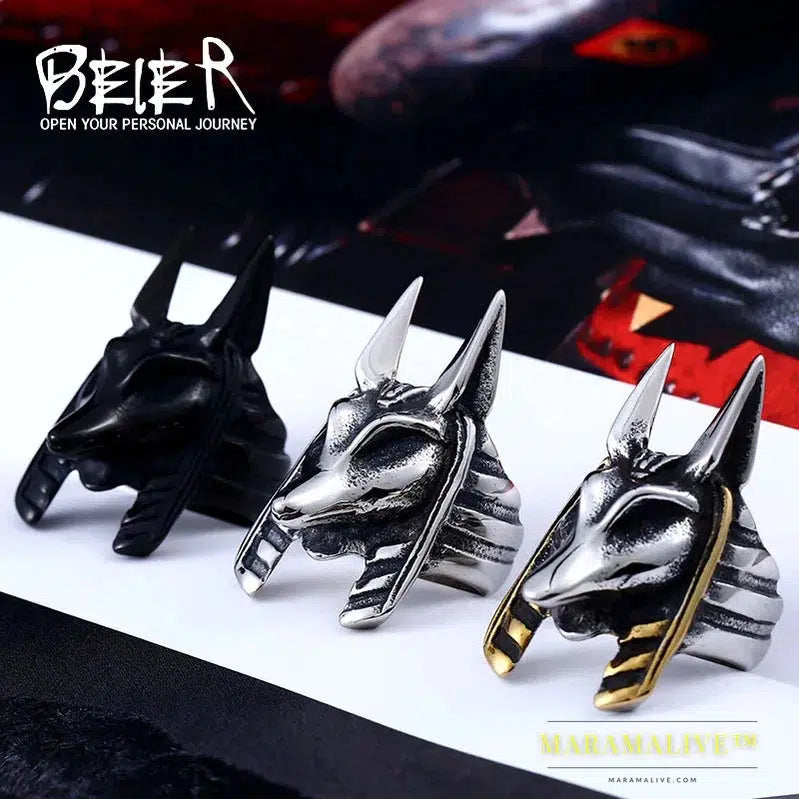 Stainless Steel ring The Kaen Chronicles new arrival Anubis ring for men Fashion Jewelry