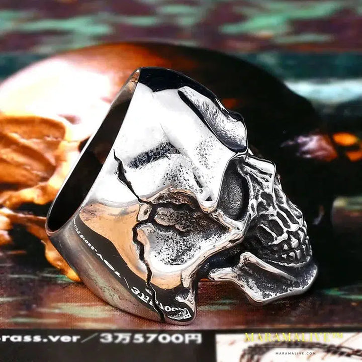 Stainless Steel ring biker Ring Cool Punk Man's Skull Ring Stainless Steel special fashion jewelry