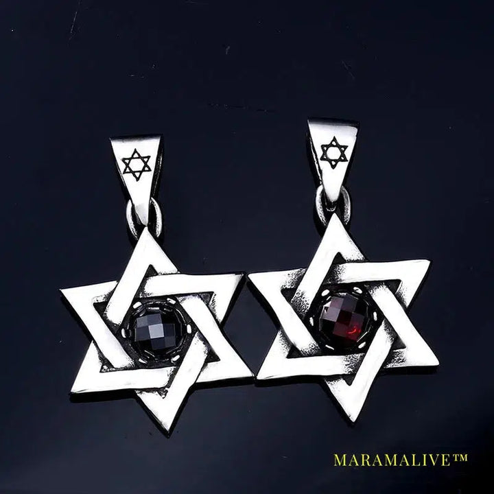 Star Of David Quality Pendant Fashion Chain Unisex Jewelry