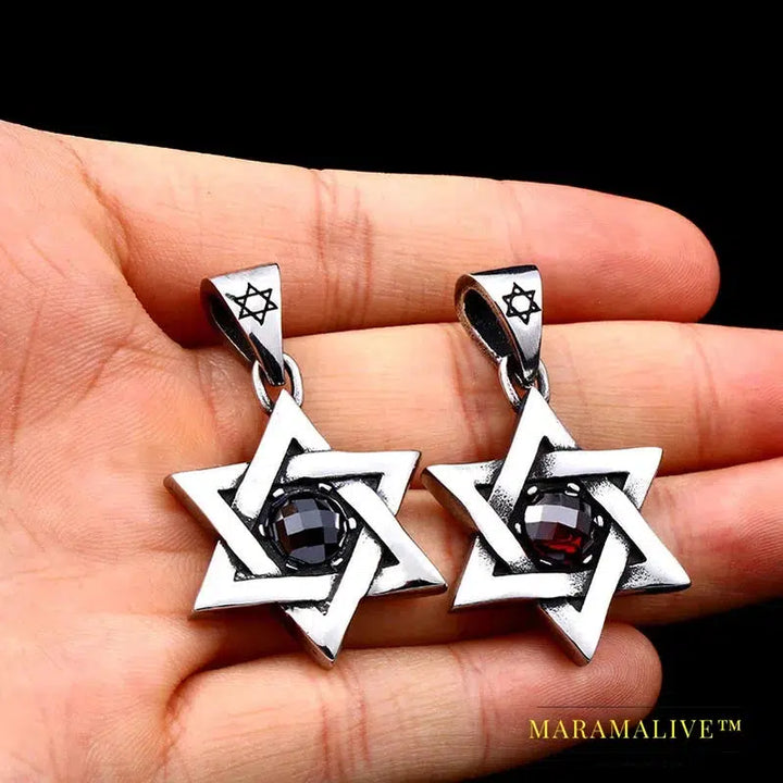 Star Of David Quality Pendant Fashion Chain Unisex Jewelry