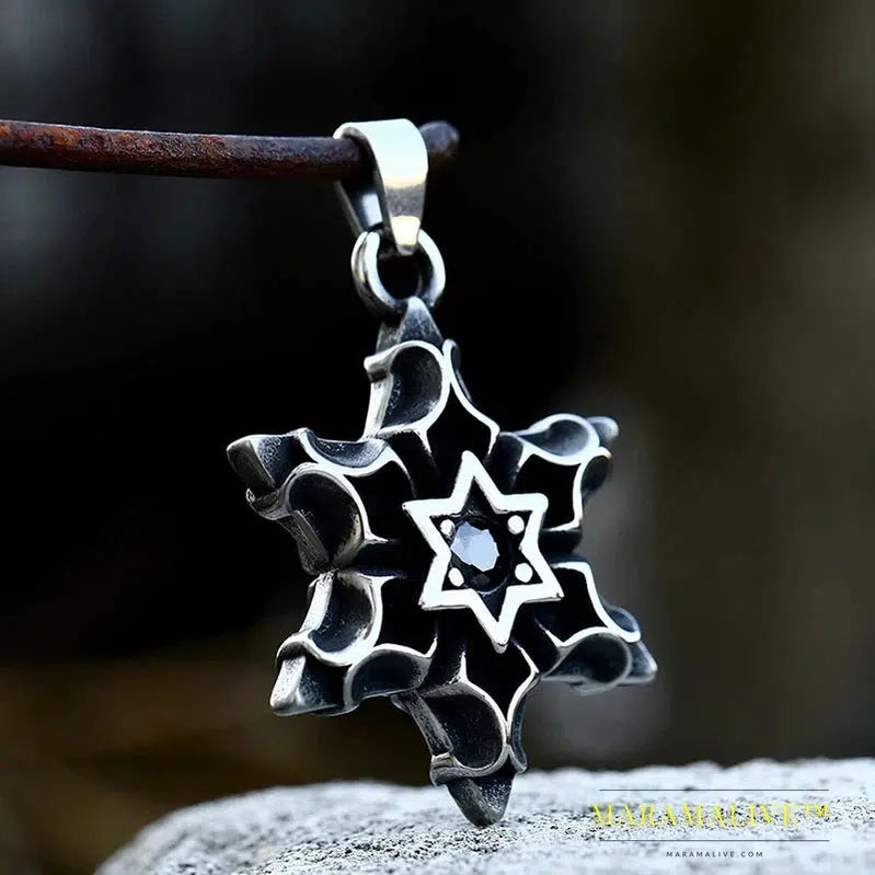 Star Of David Quality Pendant Fashion Chain Unisex Jewelry