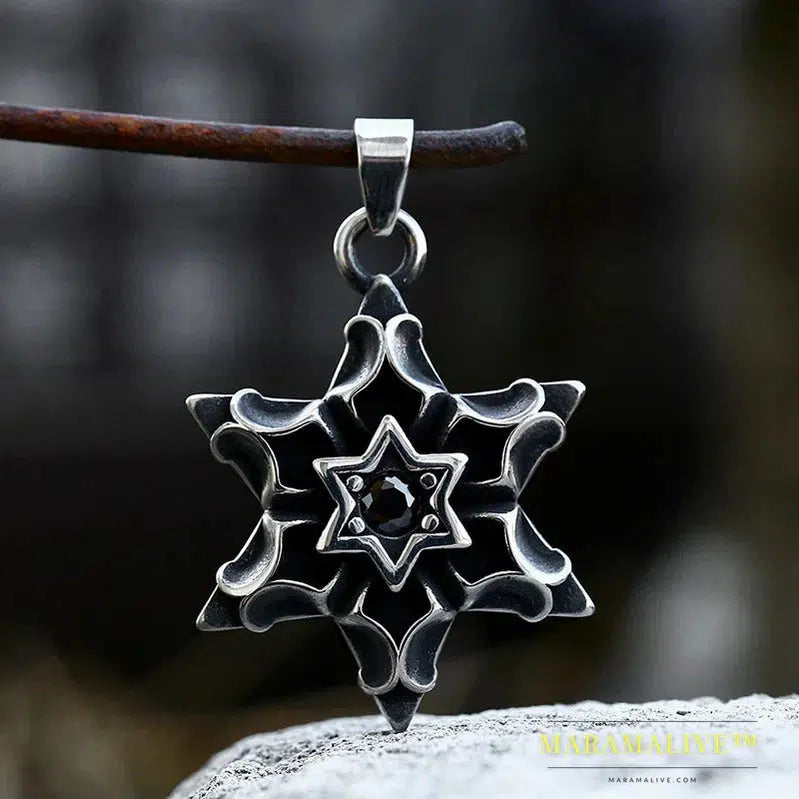 Star Of David Quality Pendant Fashion Chain Unisex Jewelry