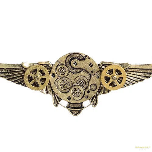 Steampunk Antique Angle Wings Gears Pendant Long Chain Statement Necklace New Arrival