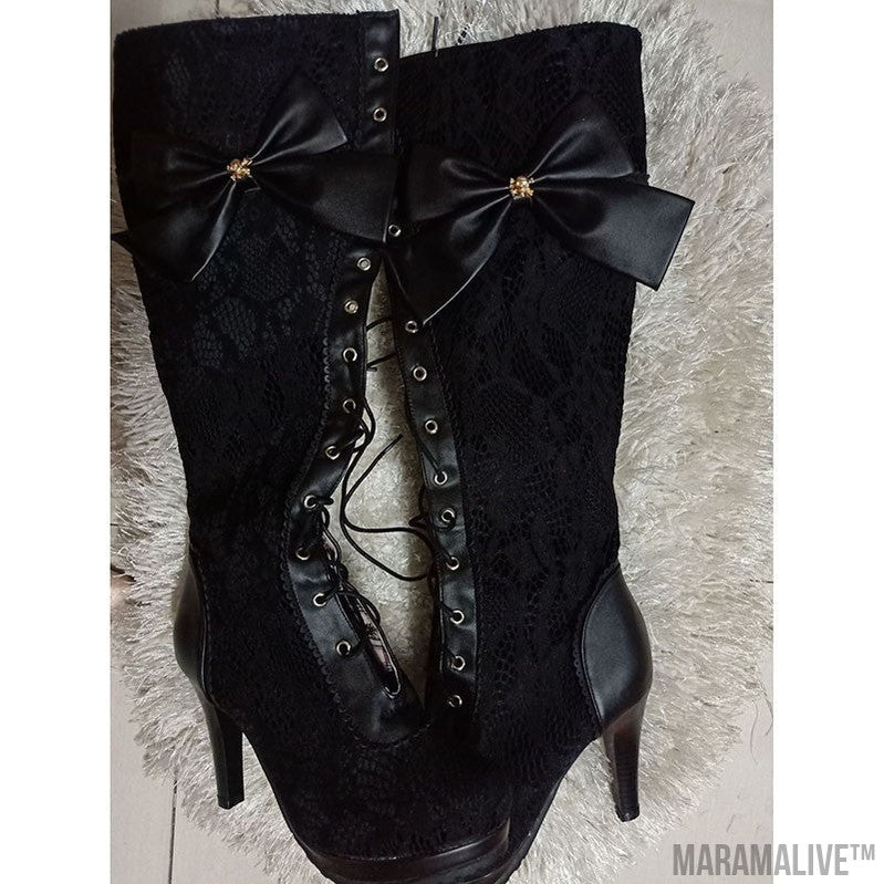 Steampunk Bowknot Boots