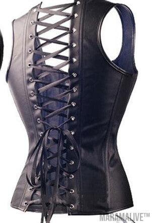 Steampunk Faux Leather Corset