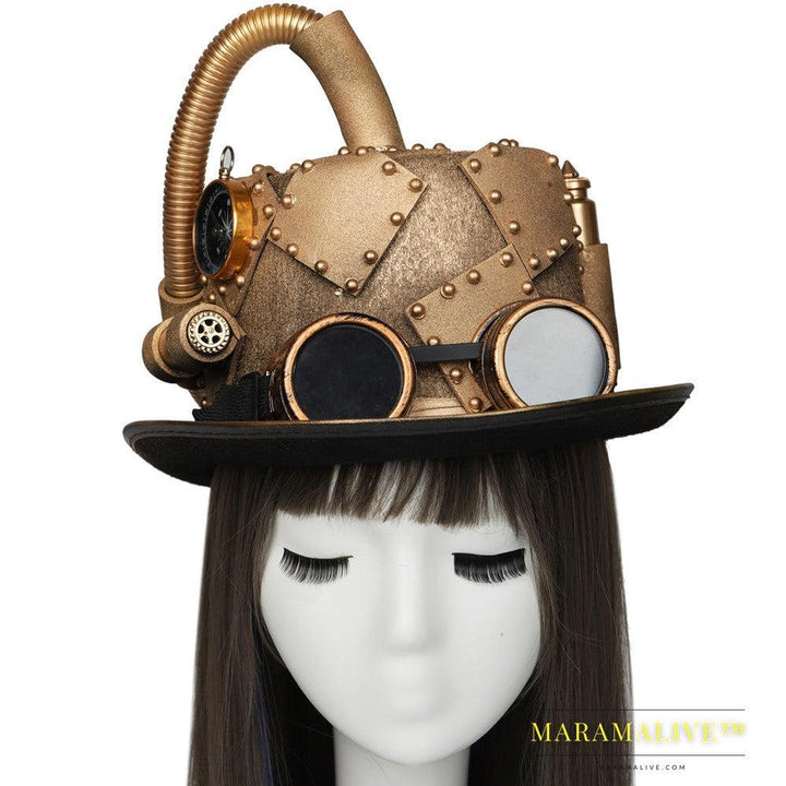 Steampunk Gothic Compass Hat Goggles