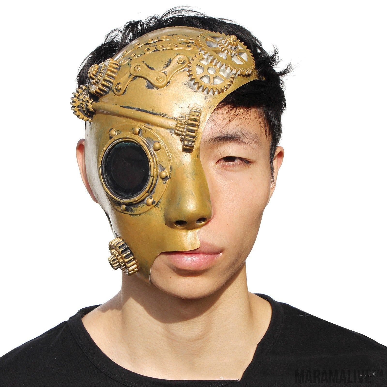 Steampunk Half Face Props Anime Game