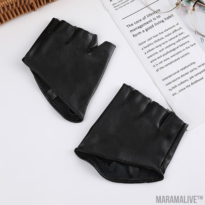 Steampunk Half Finger Gloves - Fashion Statement in PU Leather