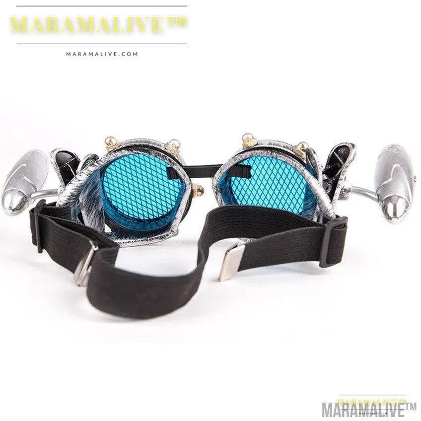 Steampunk Industrial Retro Plus LED Lights Halloween Dress Up Cosplay Glasses