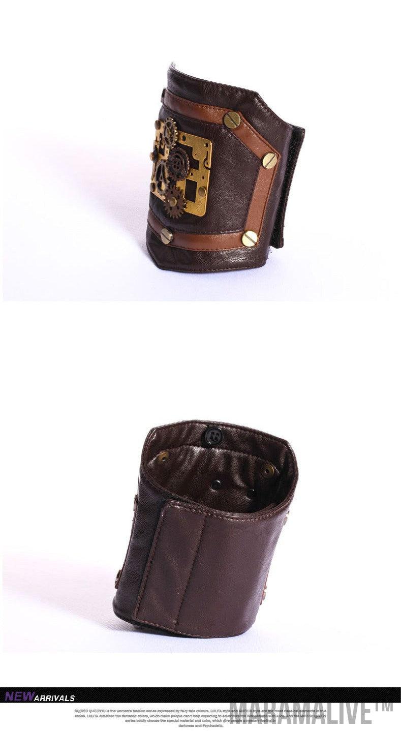 Steampunk Industrial Revolution Gear Leather Armband