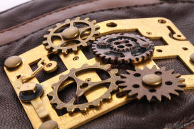 Steampunk Industrial Revolution Gear Leather Armband