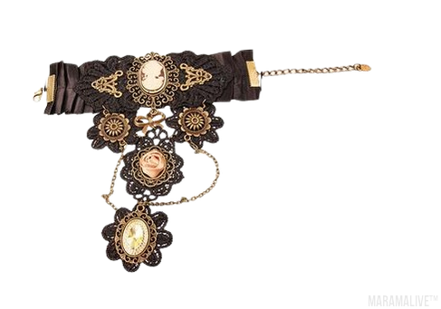 Steampunk Lace Finger Bracelet