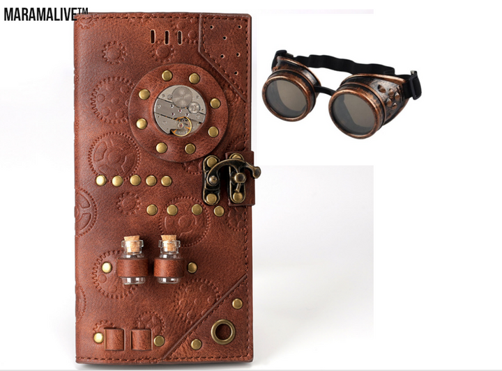 Steampunk Ladies Wallet - Adventurer Leather Purse for Women