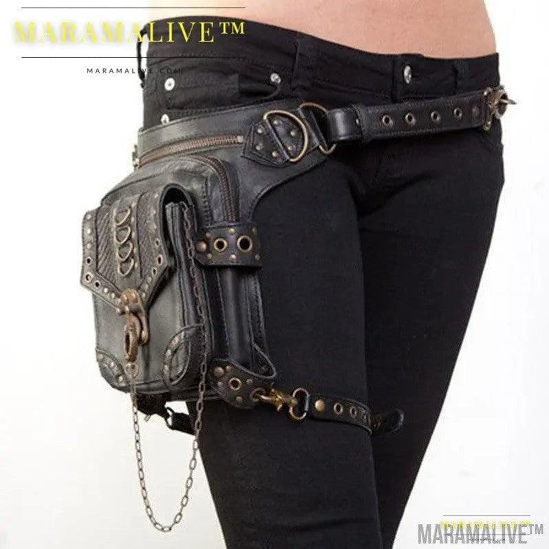 Steampunk Locomotive Bag Shoulder Messenger Bag Female Mobile Phone Waist Bag