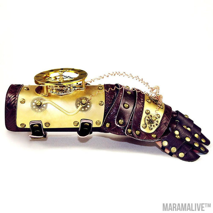 Steampunk Mechanical Gloves Pu Arm Ring Props