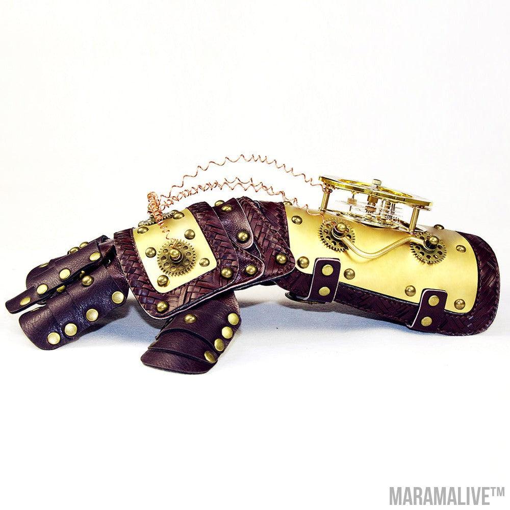 Steampunk Mechanical Gloves Pu Arm Ring Props