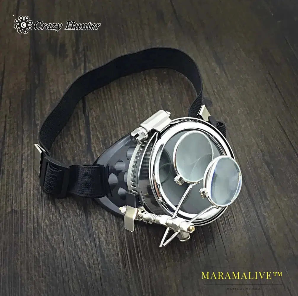 Steampunk Monocle Goggles Punk Biker Rave Goth Victorian Custom gift