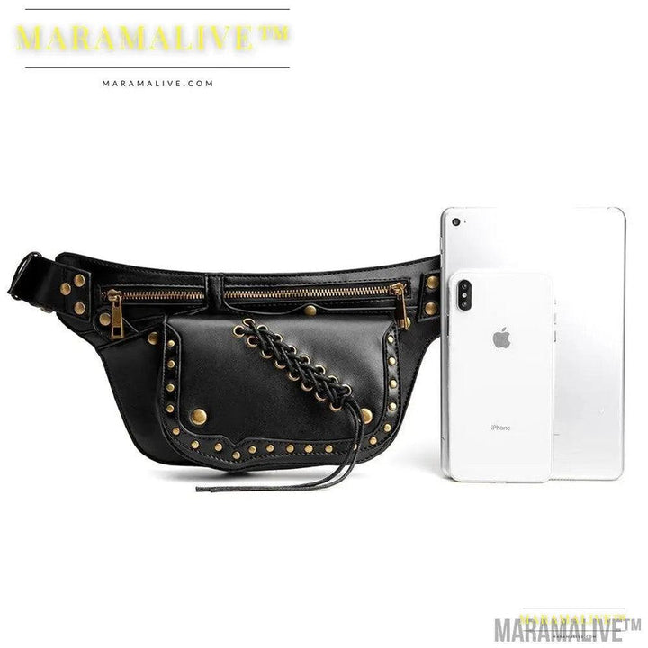 Steampunk One Shoulder Phone Messenger Bag