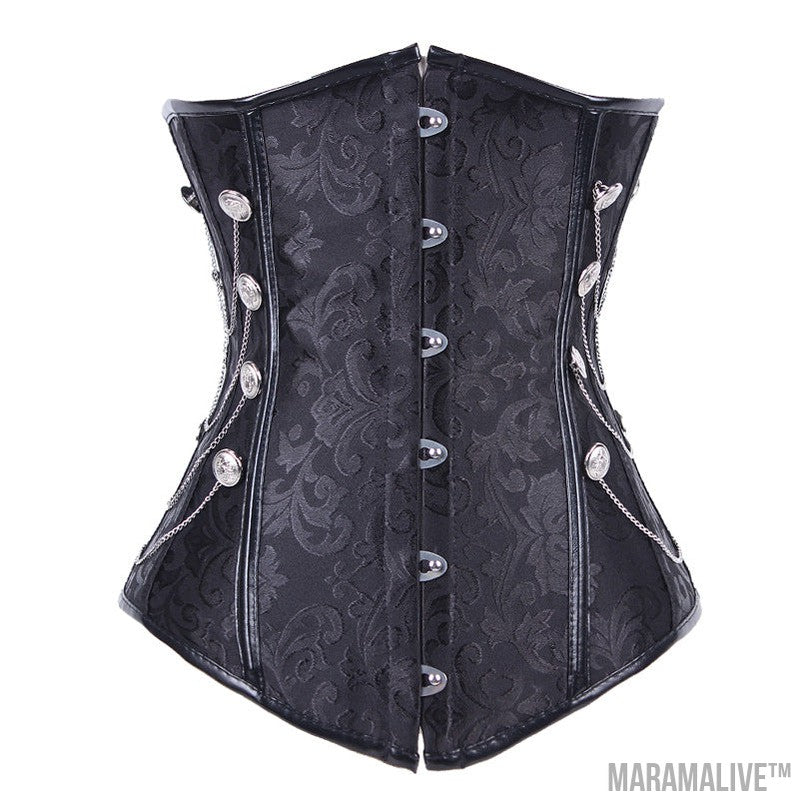 Steampunk Palace Jacquard Tummy Tuck Steel Body Shaper