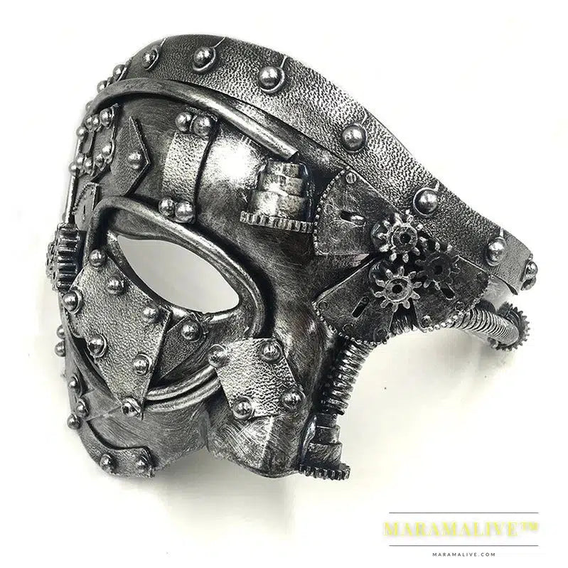 Steampunk Phantom Masquerade Cosplay Medieval Retro Mask Ball Half Face Men Punk Costume Halloween Party Costume Props