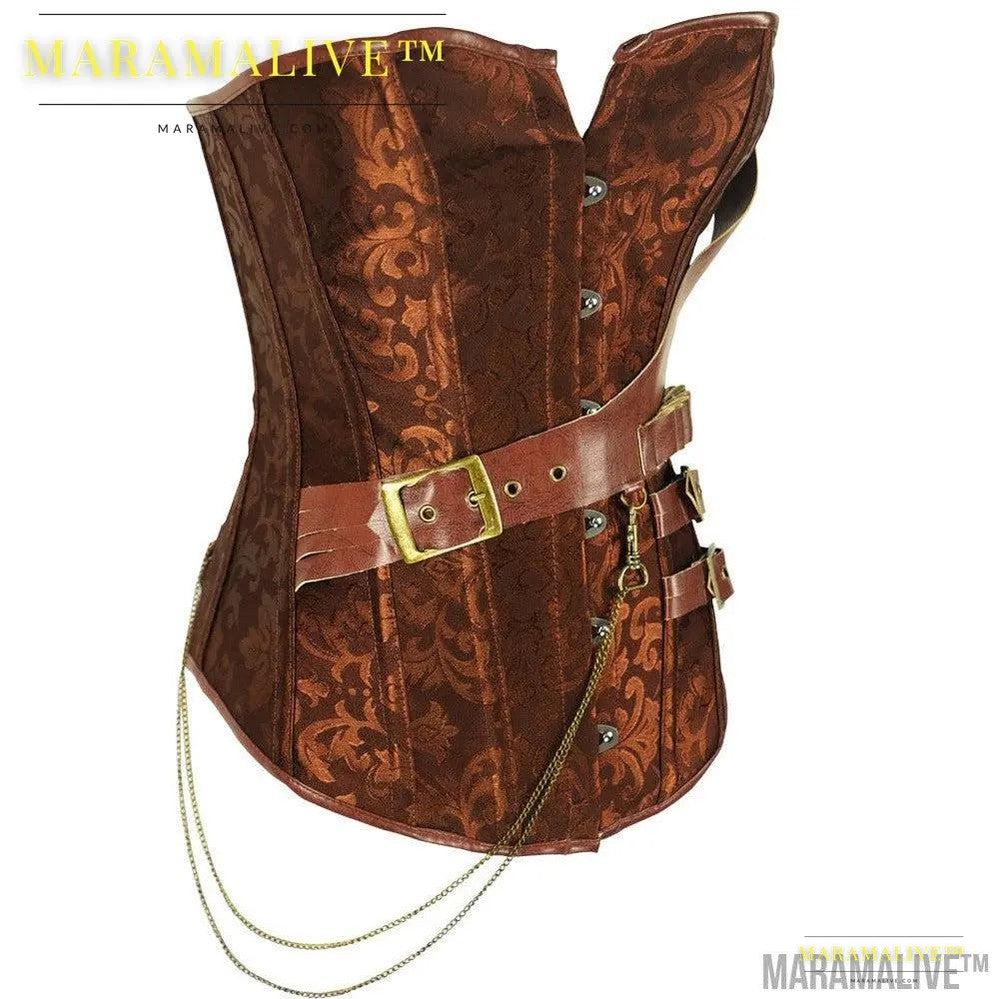 Steampunk Retro Corset, over Bust clothing. Worn to be seen.