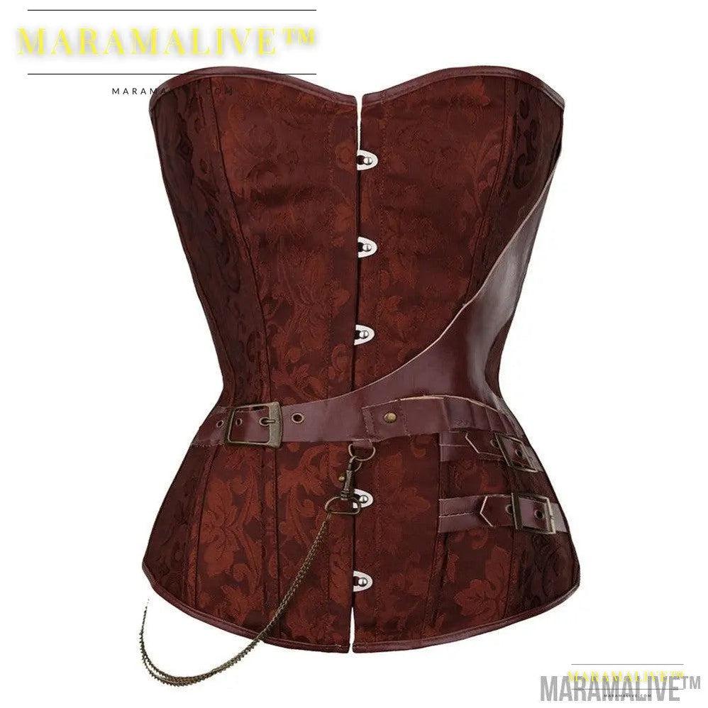 Steampunk Retro Corset, over Bust clothing. Worn to be seen.