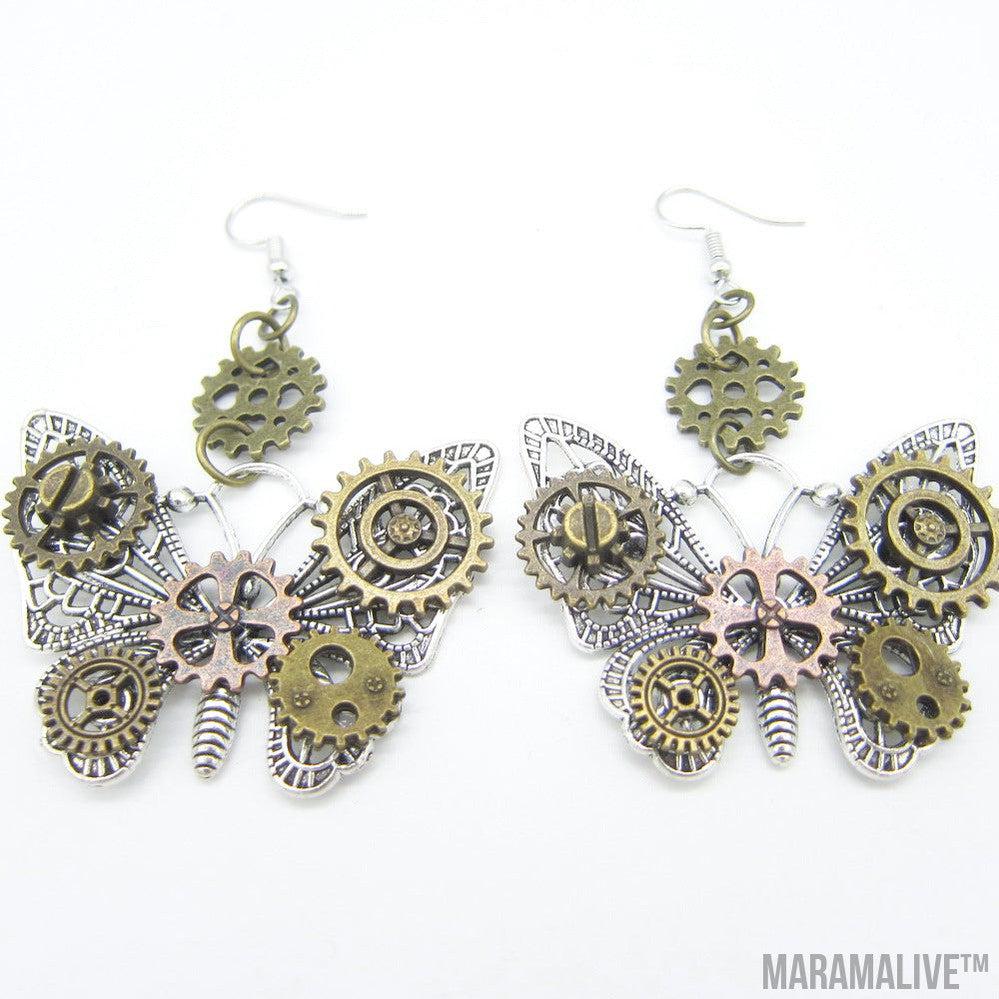 Steampunk Retro DIY Gear Earrings