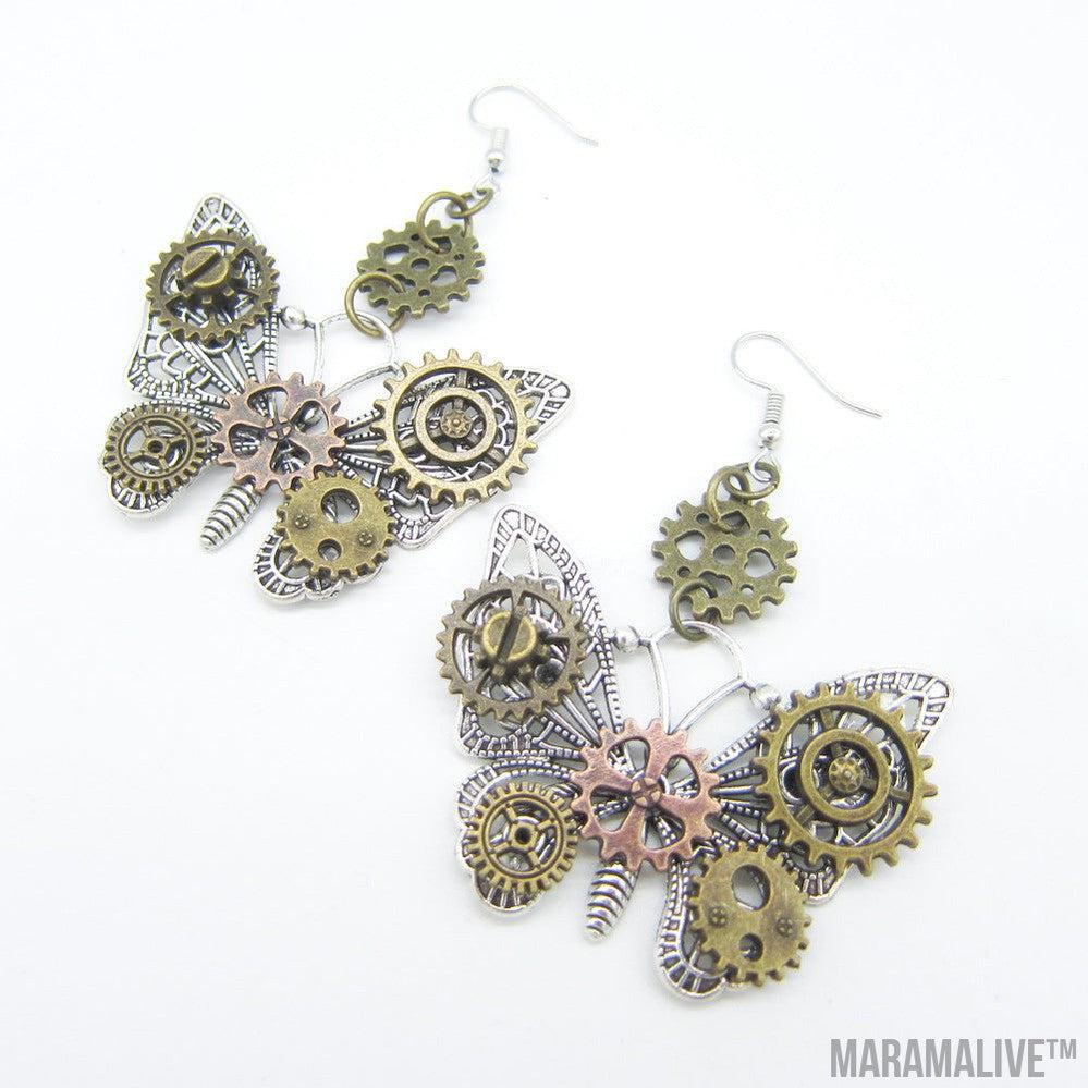 Steampunk Retro DIY Gear Earrings